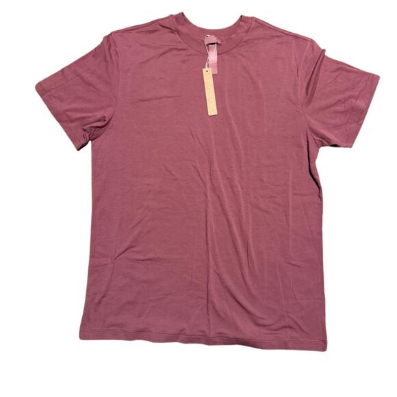 New With Tags SKIMS Boyfriend T-Shirt XXS — Beet Pink Oversized Cotton Tee - Picture 2 of 4